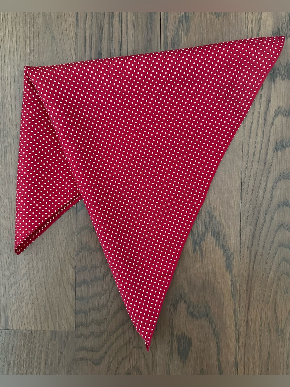 Tommy Hilfiger Polka Dot Print Silk Small Square Scarf in Red and White 13"